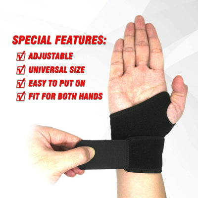 Unisex Wrist Guard with Removable Metal Splint